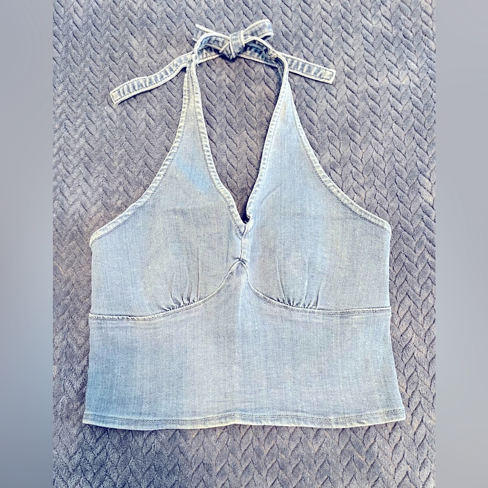 Hollister denim halter size S